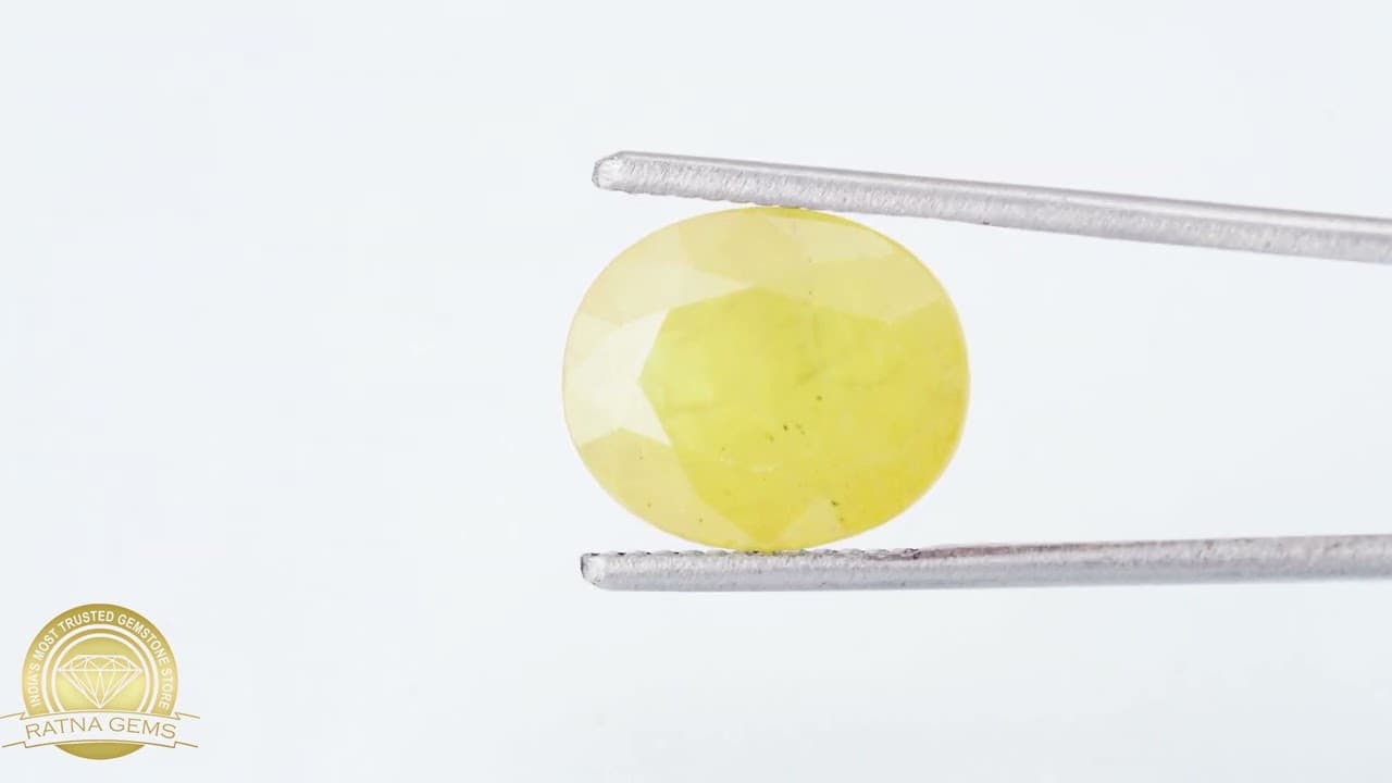 Official video preview: Natural Nigerian Yellow Sapphire – 7.36 Ratti (6.70 Carat) Pukhraj Stone