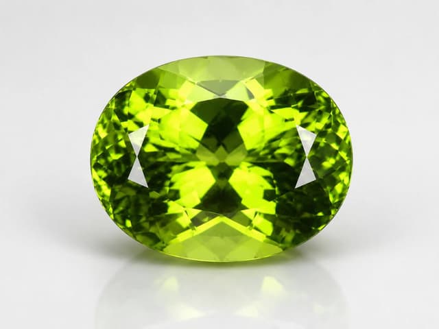Bright green Peridot gemstone for Mercury substitute and clarity.