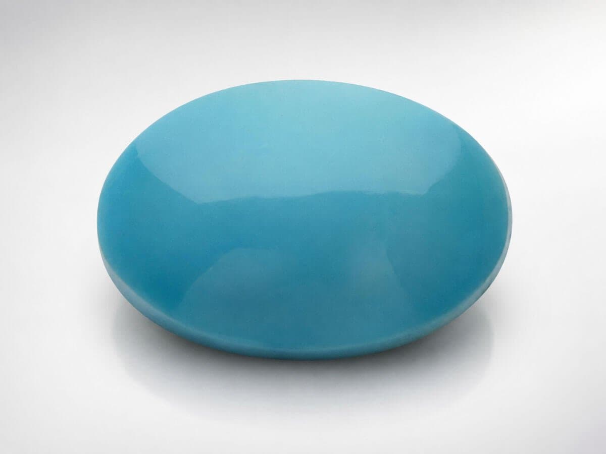 Sky-blue Turquoise (Firoza) stone for traditional protection and style.