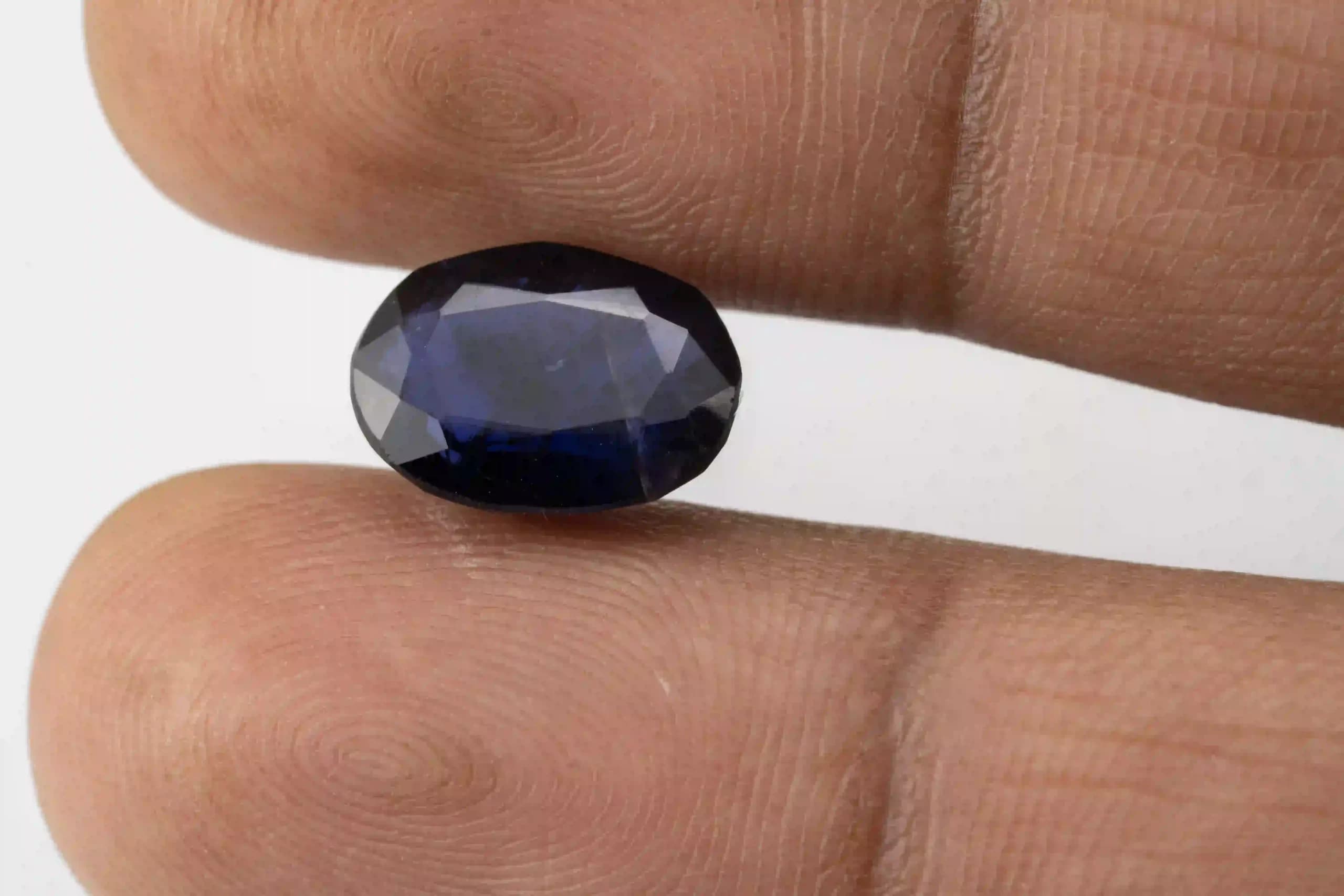 Iolite Stone 3.66 Carat (Kaka Neeli Stone) - View #3