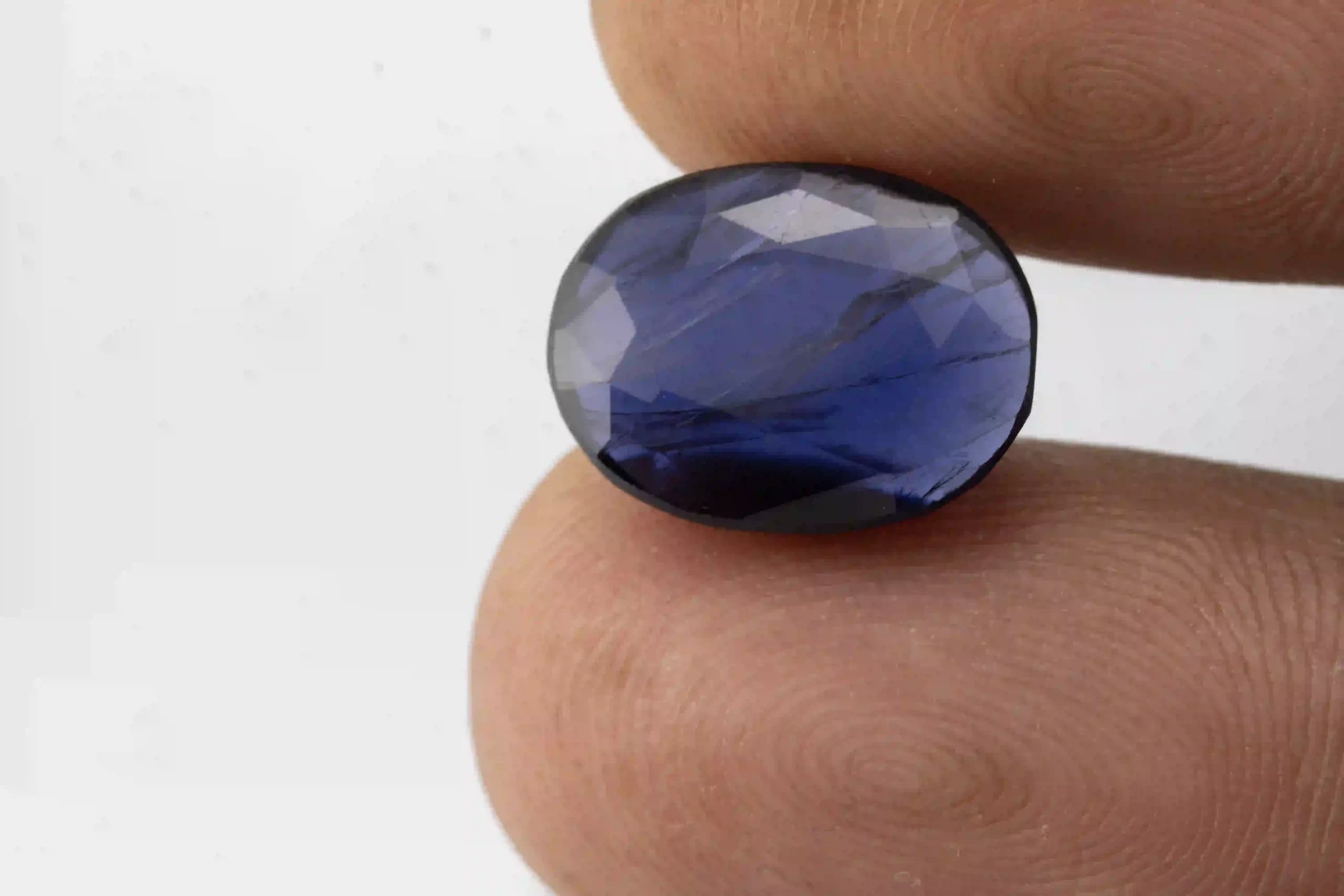Iolite Stone 4.38 Carat (Kaka Neeli Stone) - View #3
