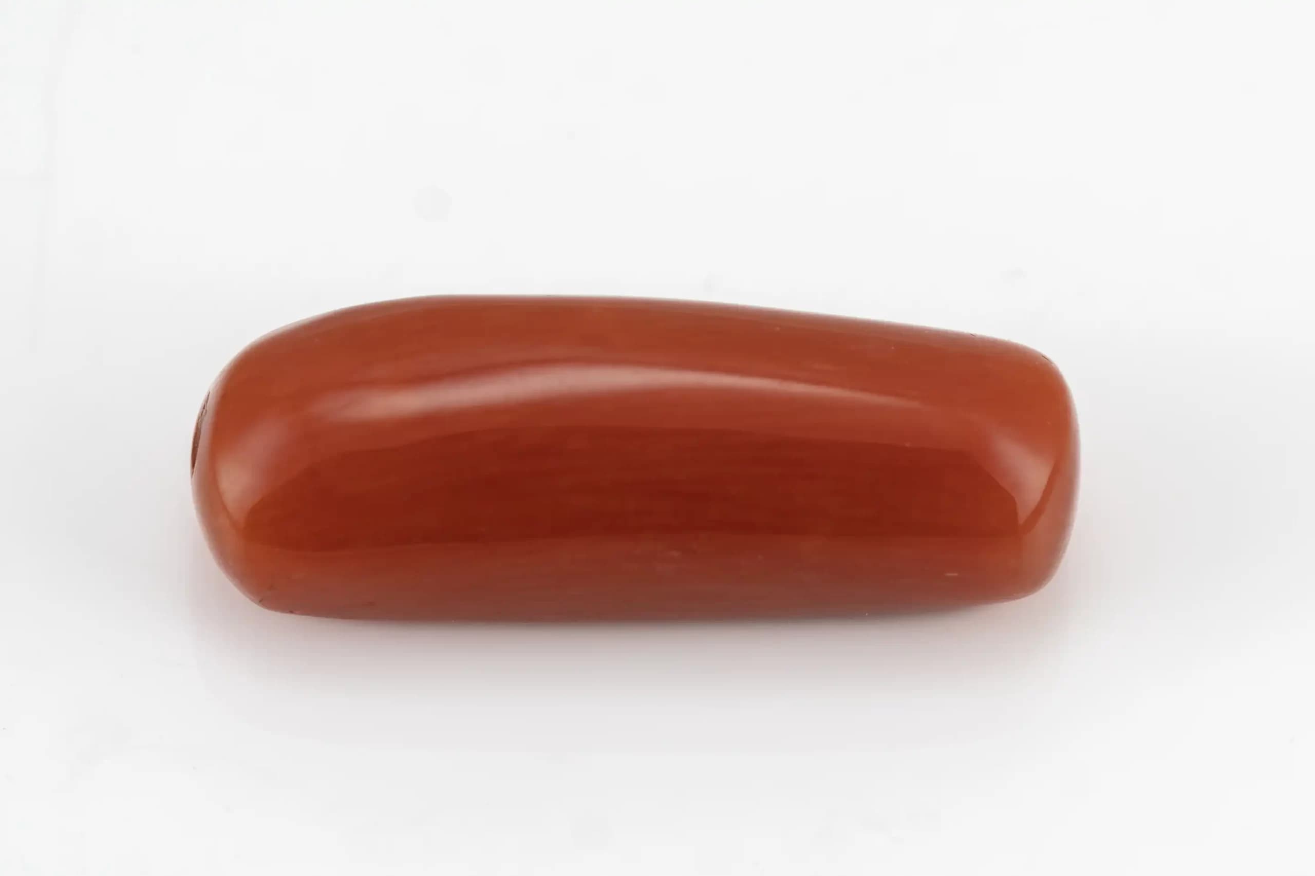 Natural Italian Red Coral (Moonga) 5.820 Carat / 6.396 Ratti - Capsule Shape - View #2
