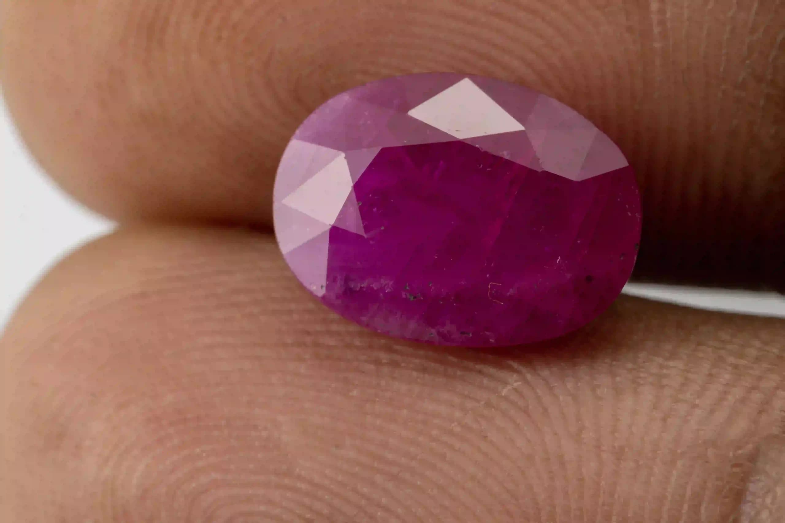 Mozambique Ruby Stone 6.63 Carat - 7.29 Ratti Manik Stone - View #3