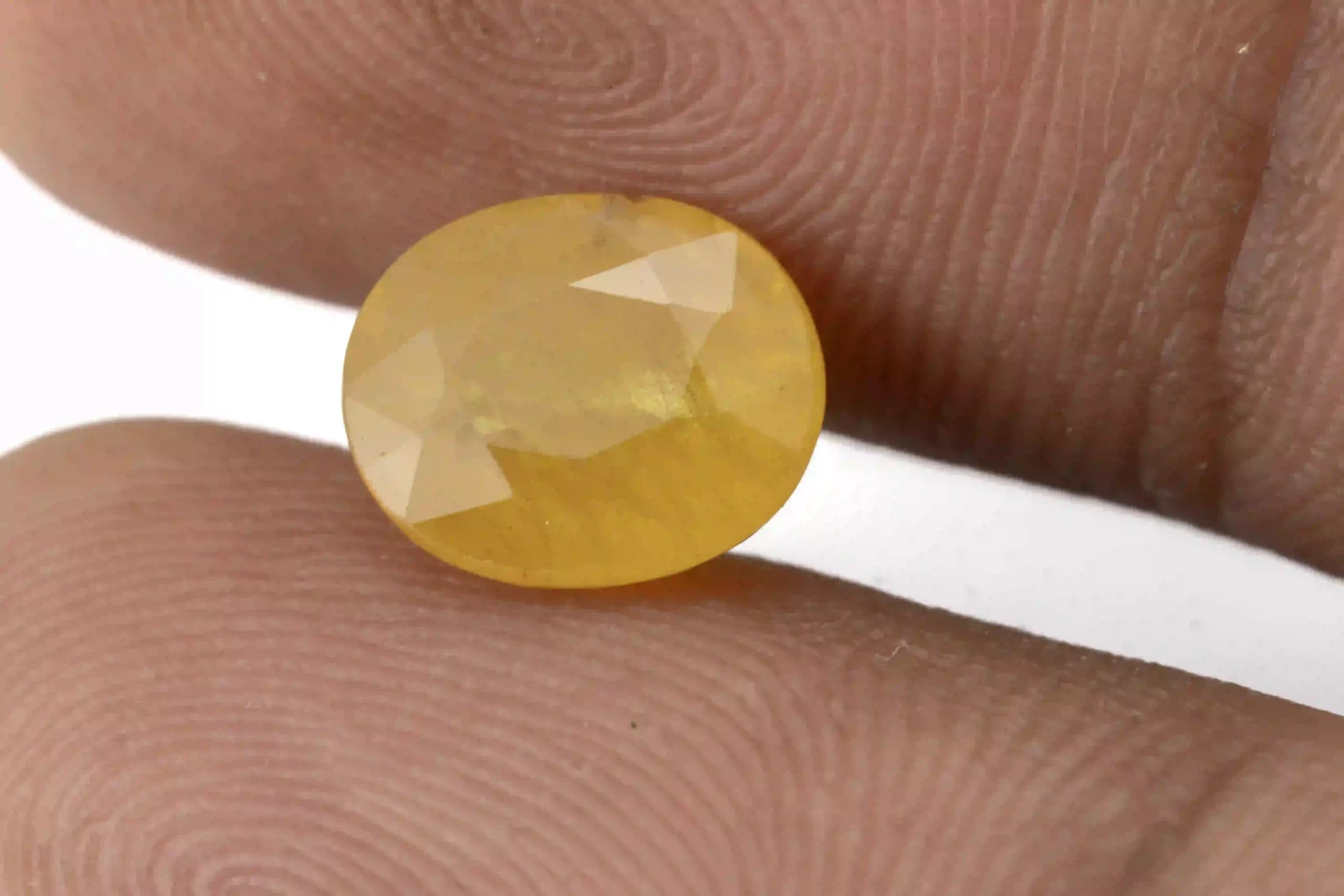 Natural Yellow Sapphire (Pukhraj Stone) 3.63 Ratti (3.30 Carat) - Nigerian - View #2