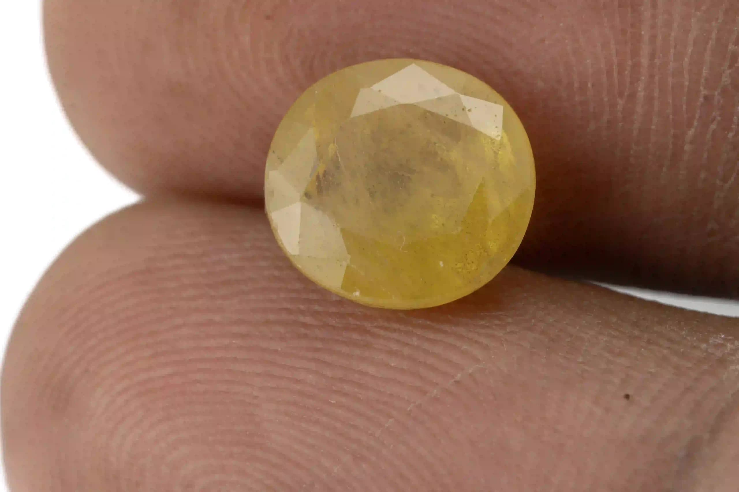 Natural Pukhraj Stone 4.50 Ratti (4.10 Carat) Yellow Sapphire - Nigerian - View #3