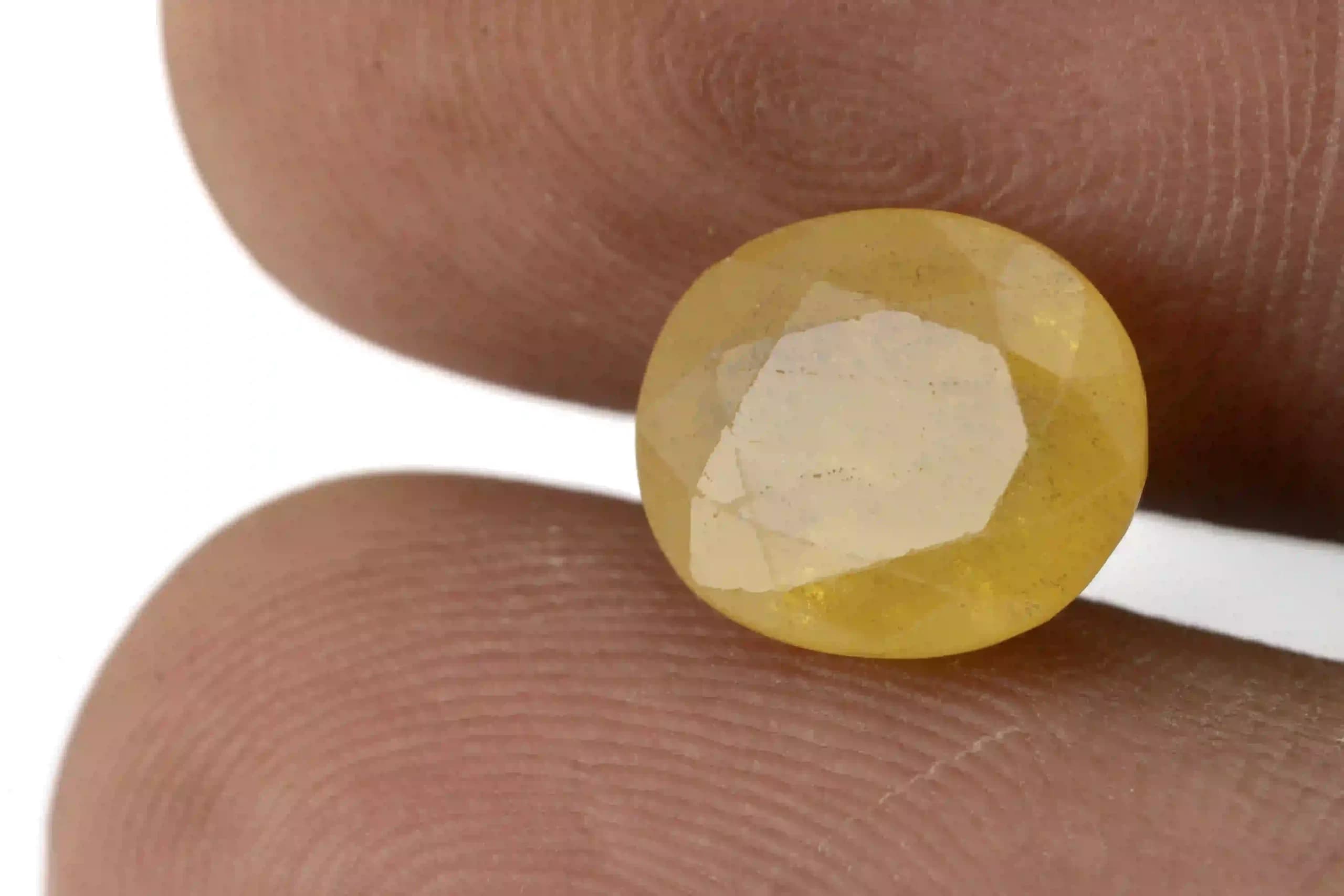 Original Pukhraj Stone 4.61 Ratti (4.20 Carat) Yellow Sapphire - Nigerian - View #3