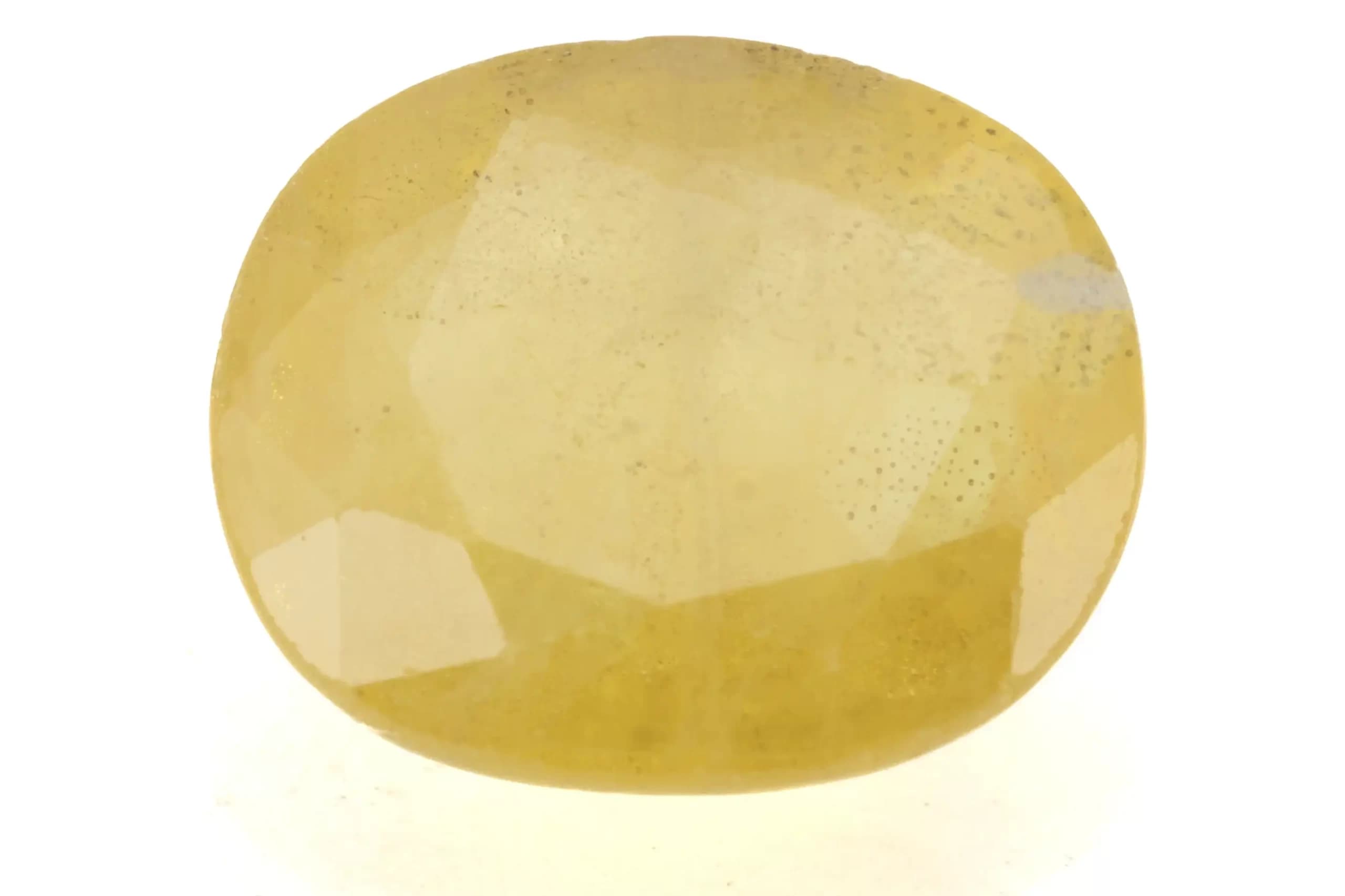 Natural Pukhraj Stone 4.67 Ratti (4.25 Carat) Yellow Sapphire - Nigerian - View #1