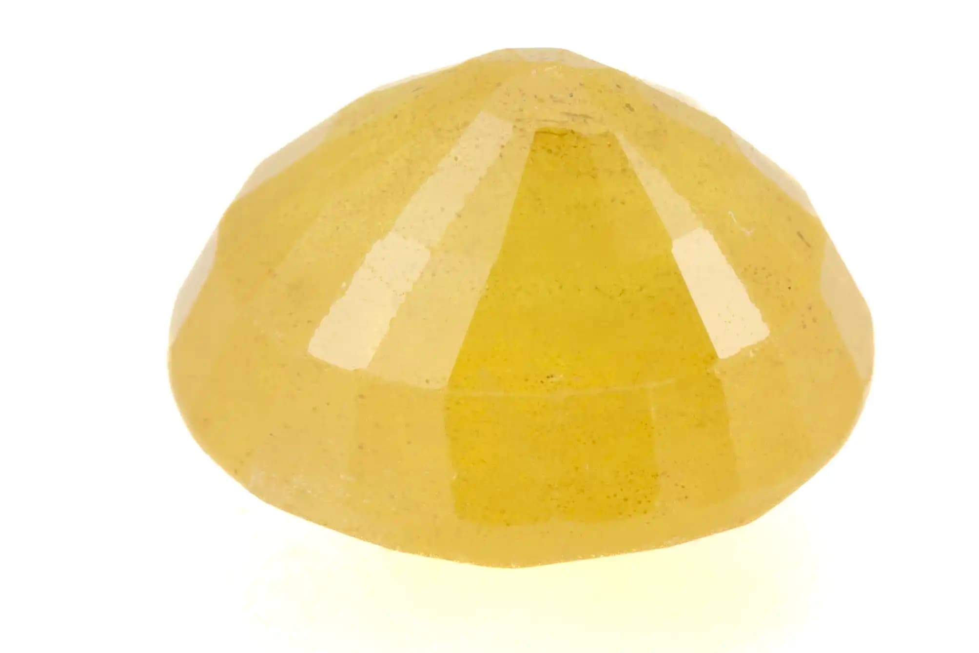 Certified Nigerian Yellow Sapphire – 6.05 Carat (6.65 Ratti) Pukhraj Stone - View #2