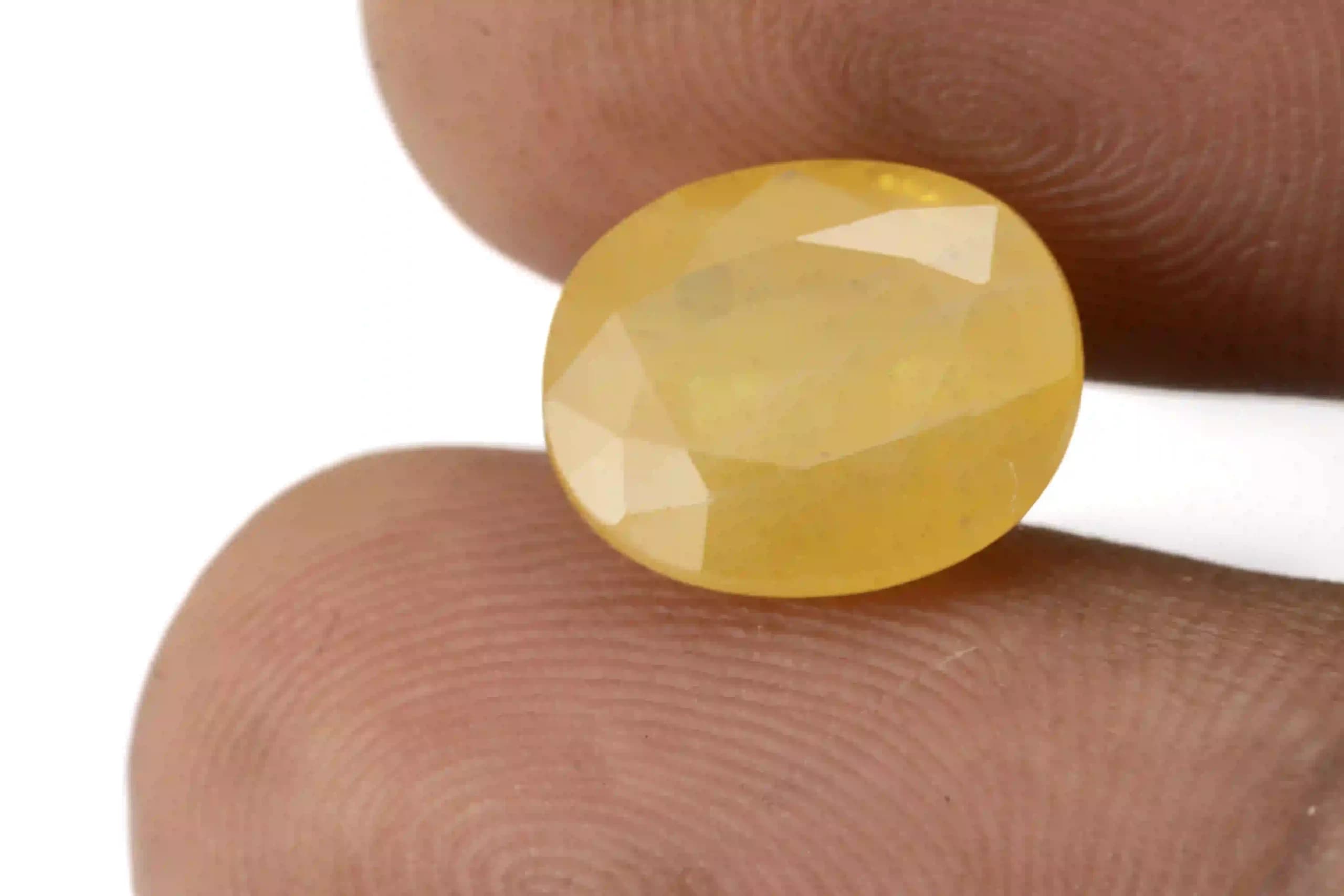 Natural Nigerian Yellow Sapphire – 6.87 Ratti (6.25 Carat) Pukhraj Stone - View #3