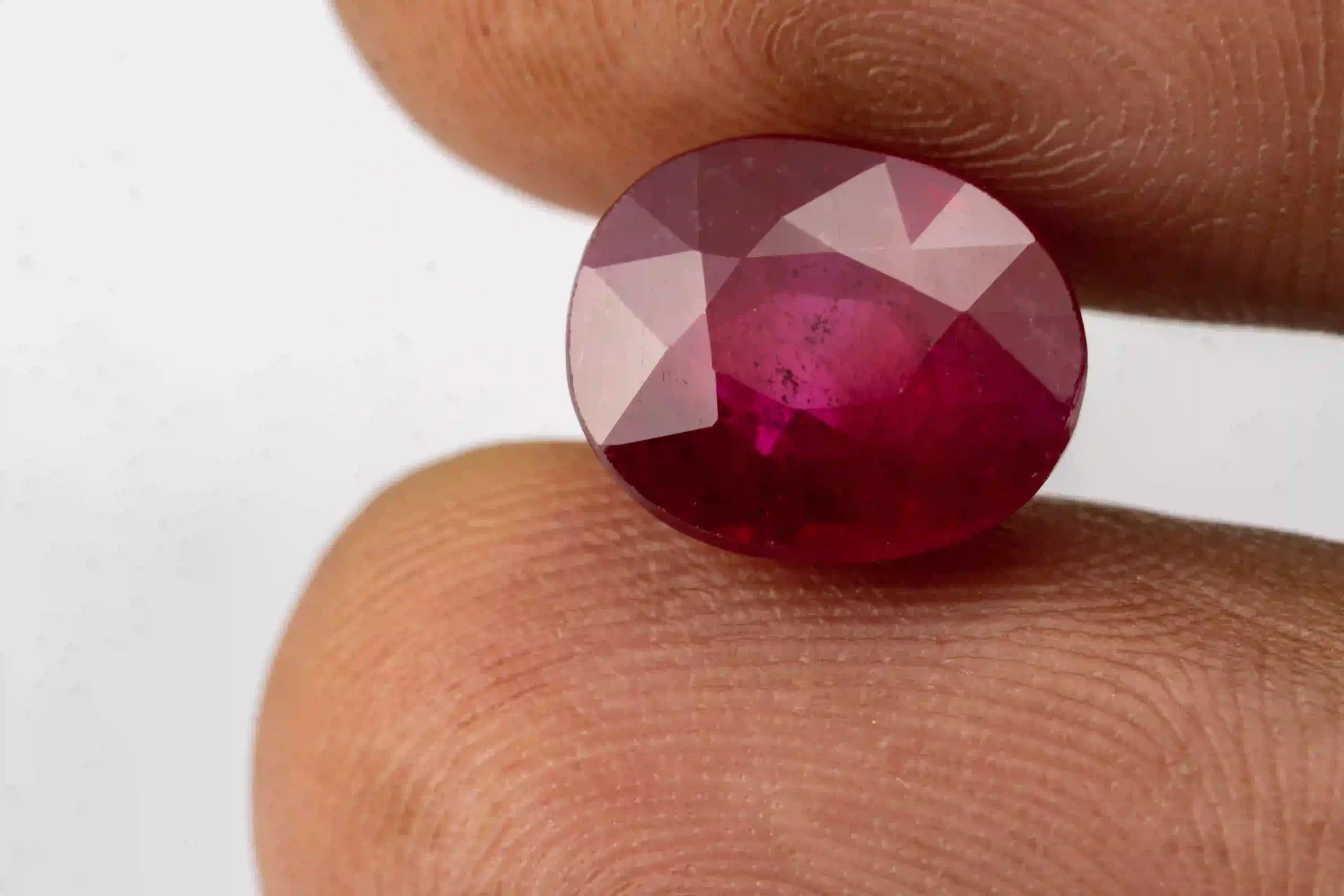 Manik Stone 5.71 Ratti - 5.20 Carat Ruby Stone - Bangkok A1 - View #4