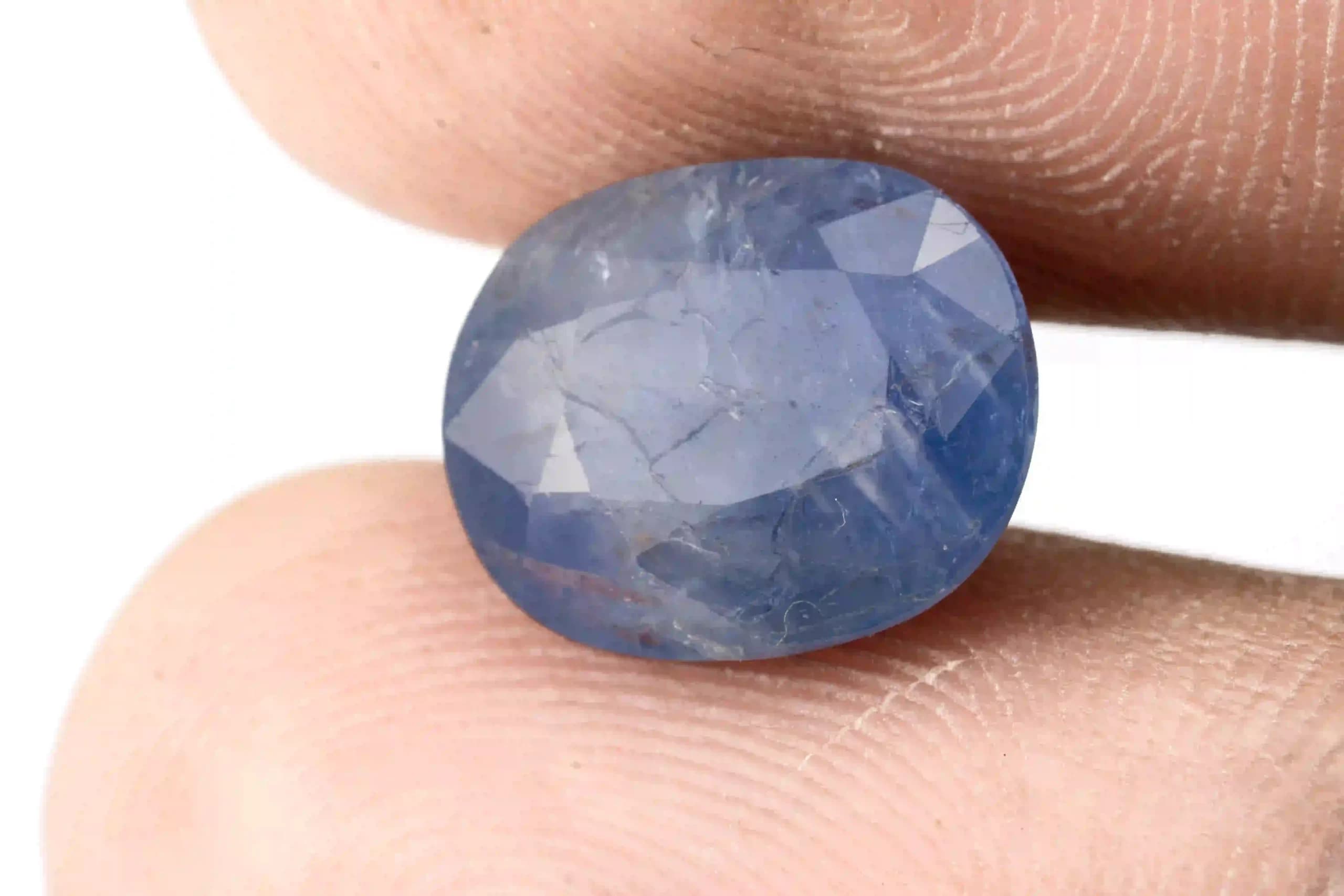 Ceylon Neelam Stone 6.12 Ratti (5.57 Carat) - Natural Blue Sapphire - View #3