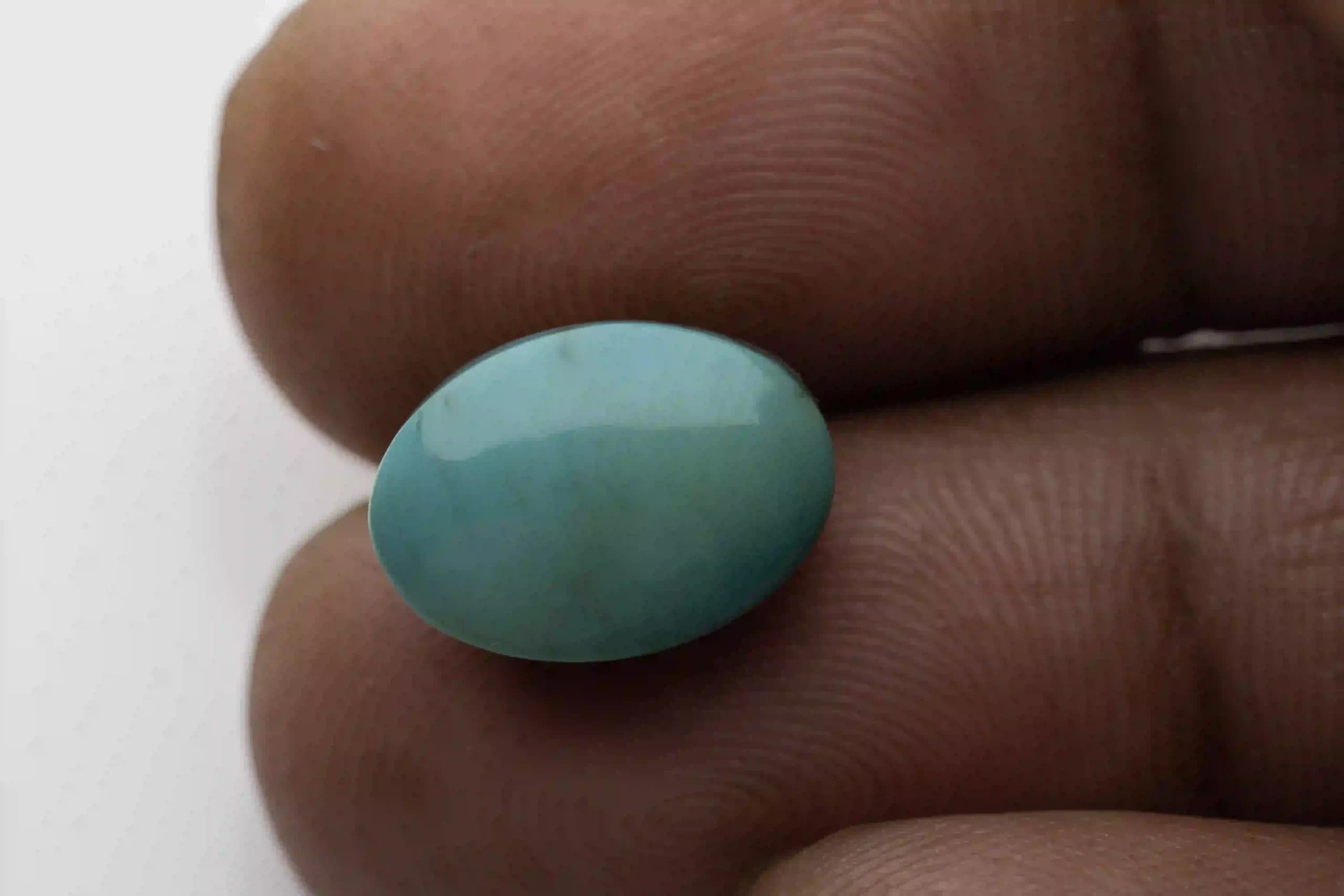 Original American Firoza (Turquoise) Stone 8.24 Ratti (7.50 Carat) - View #3