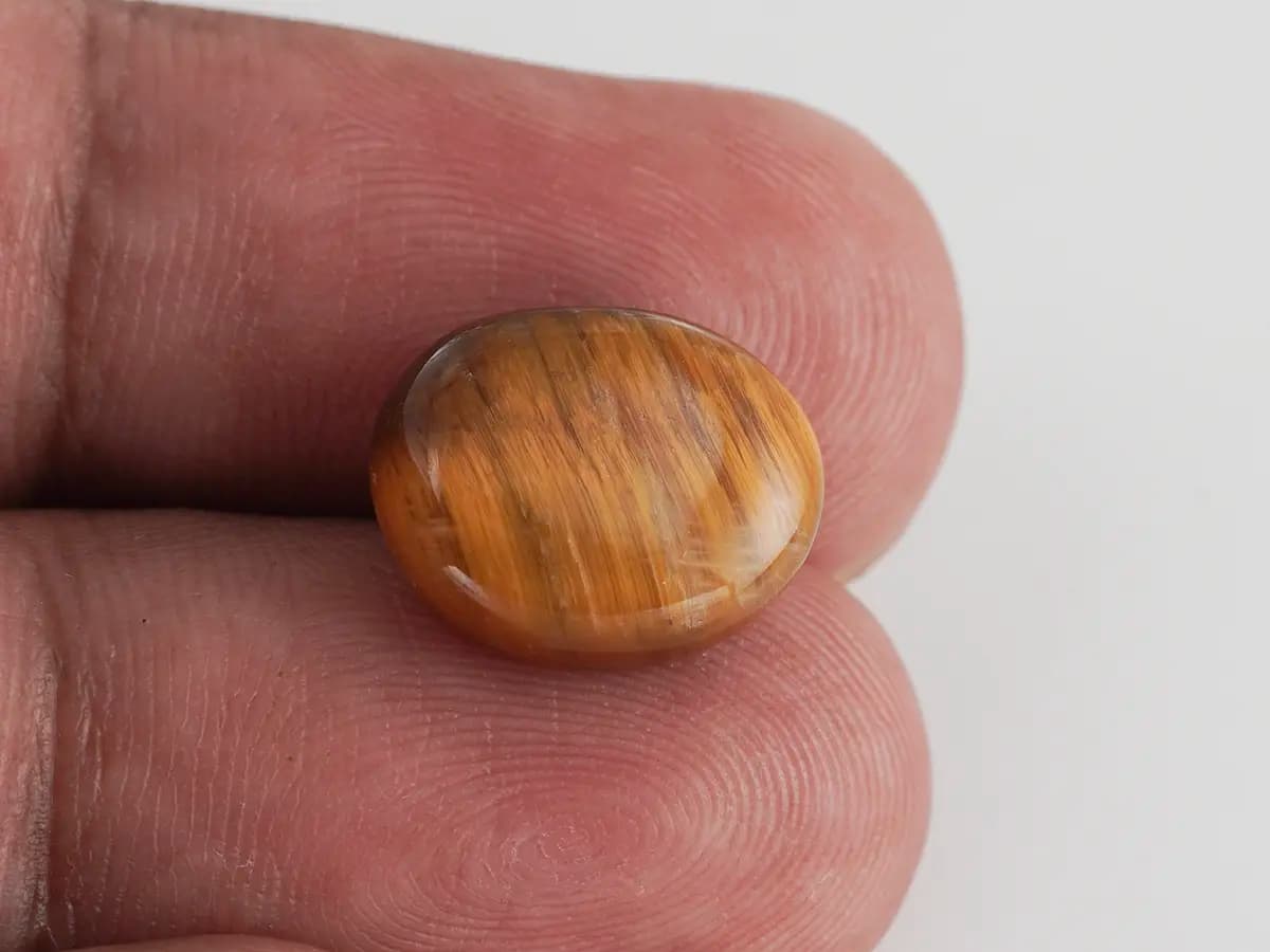 Natural Tiger Eye Stone 7.83 Carat (8.60 Ratti) – Certified Authentic Gem - View #3