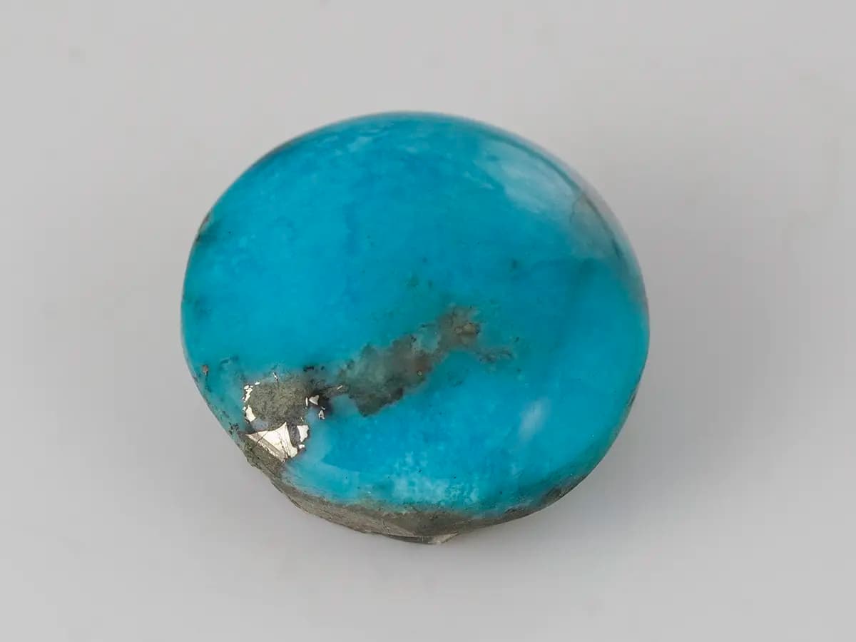 Original Irani Firoza Stone 15.42 Carat (16.94 Ratti) – Natural Blue Turquoise - View #1