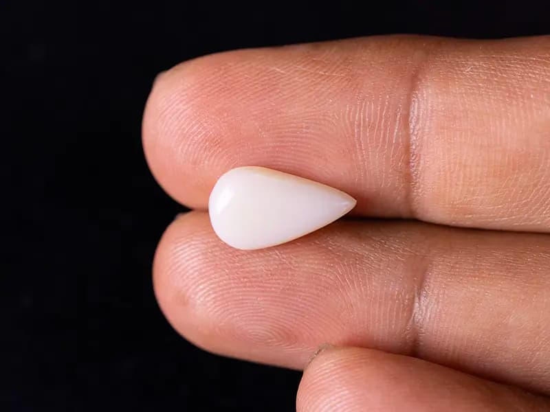 Australian Milky Opal (Doodhiya Patthar) 2.49 Carat (2.74 Ratti) — Solid White - View #4