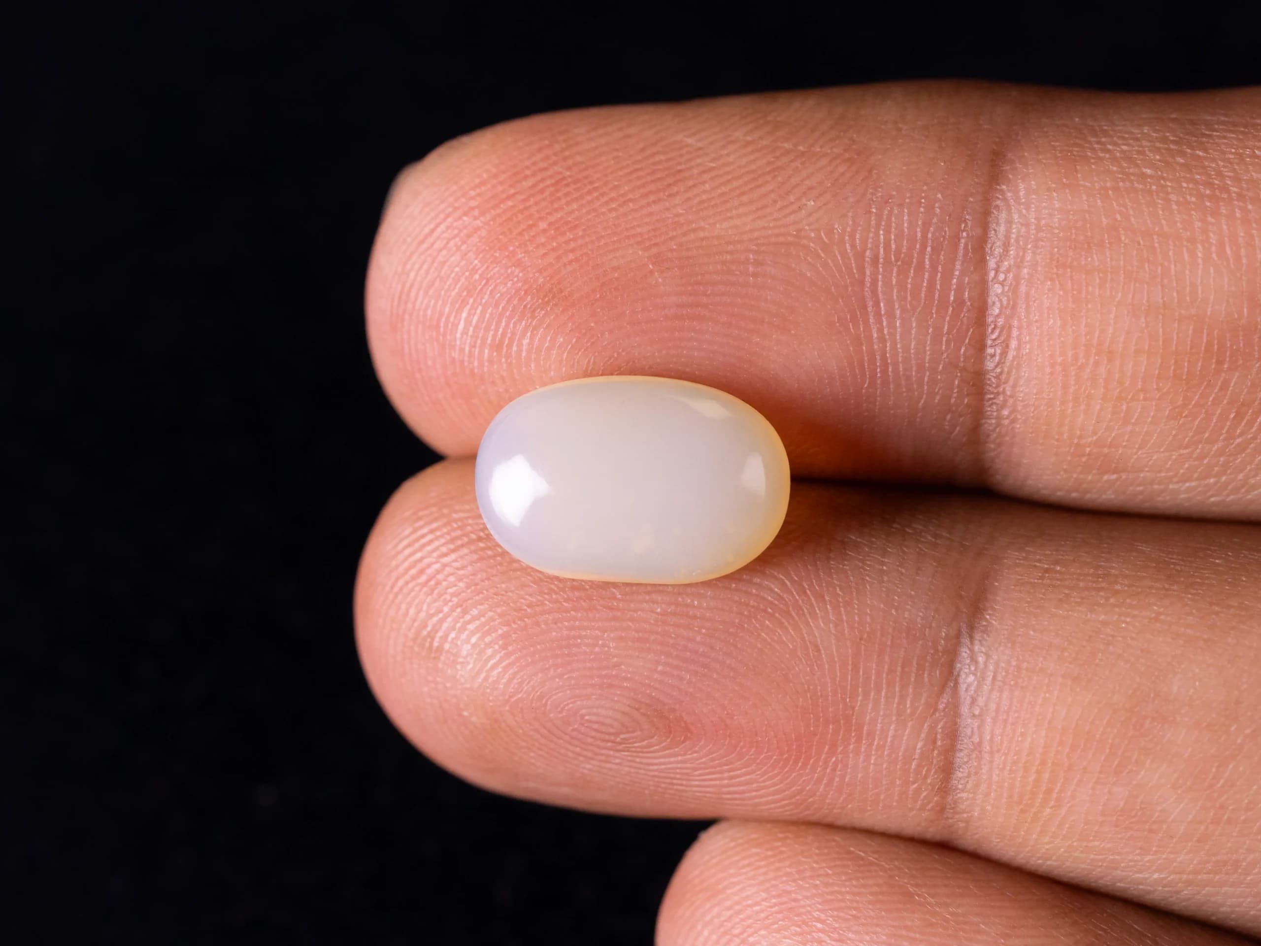 Australian Milky Opal (Doodhiya Patthar) 4.32 Carat (4.75 Ratti) — Solid White - View #3