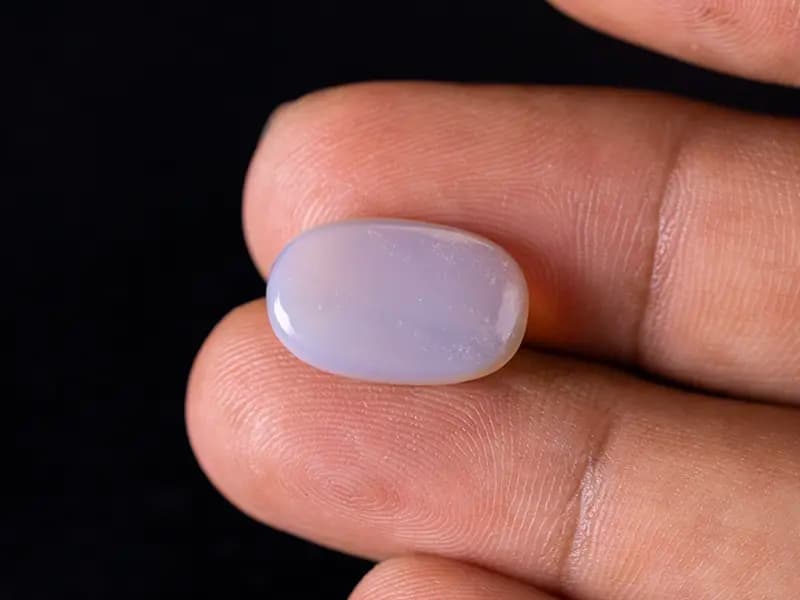 Australian Milky Opal (Doodhiya Patthar) 5.96 Carat (6.55 Ratti) — Solid White - View #3