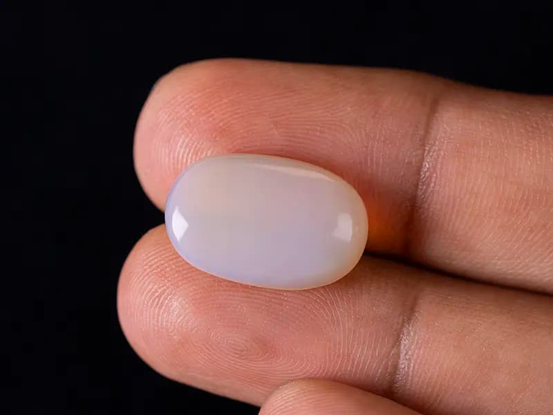 Australian Milky Opal (Doodhiya Patthar) 9.98 Carat (10.97 Ratti) — Solid White - View #3