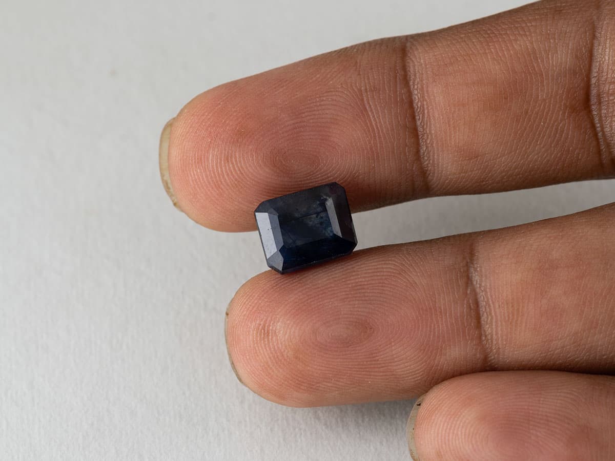 Bangkok Blue Sapphire (Neelam) 6.22 Carat (6.84 Ratti) — Octagon Cut - View #4