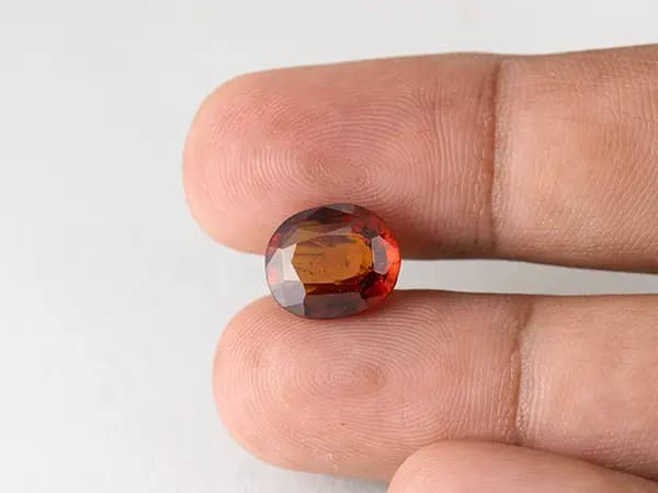 African Gomed Stone 6.6 Carat (7.25 Ratti) Natural Certified Hessonite - View #3