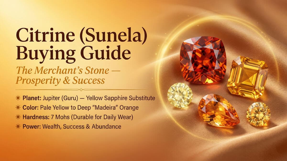 Citrine (Sunela) Buying Guide: Price per Carat, Heated vs Natural, and the Pukhraj Upratna