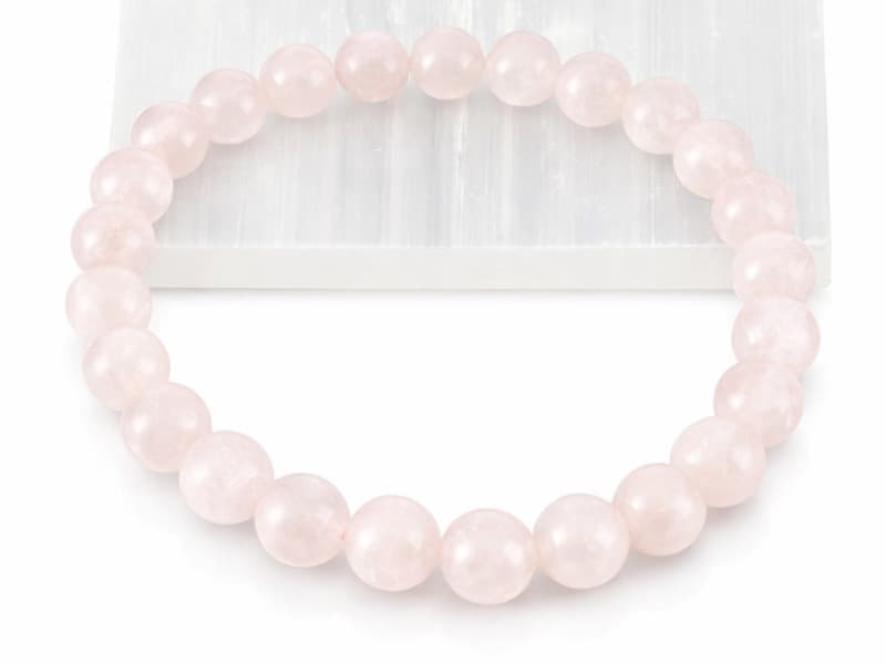 Rose Quartz Bracelet (8mm Beads) - View #2
