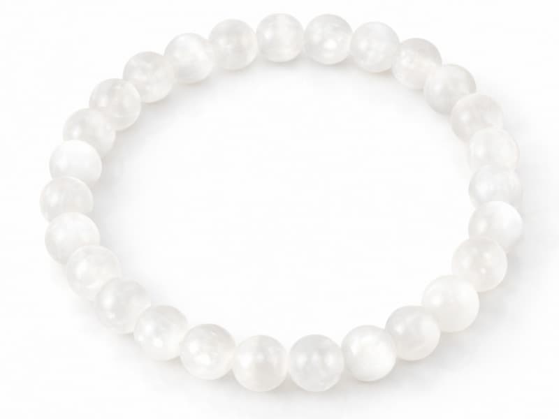 Selenite Bracelet (8mm Beads) - View #1