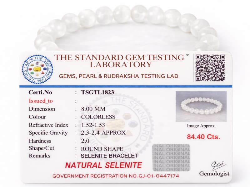 Selenite Bracelet (8mm Beads) - View #4