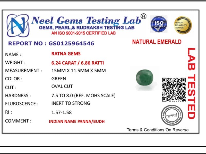 Brazilian Emerald 6.24 Carat (6.86 Ratti) – Panna Stone - View #5