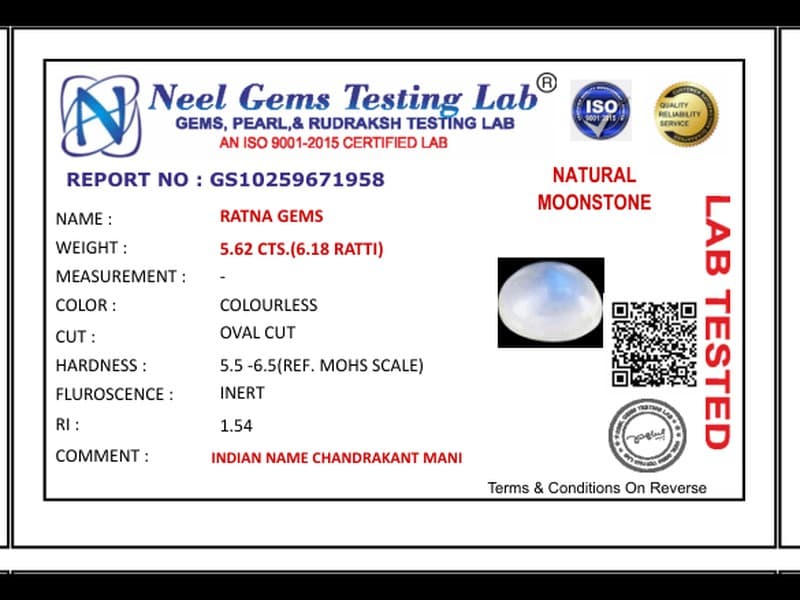 Blue Moonstone Chandramani 5.62 Carat (6.18 Ratti) - View #4