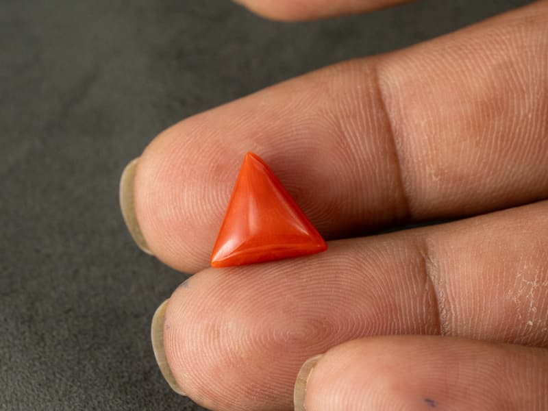 Italian Red Coral (Moonga) 4.26 Carat (4.68 Ratti) - View #4