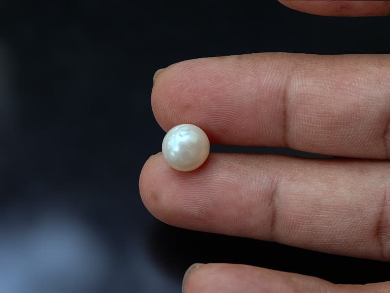 Cultured Pearl Stone (Moti Ratna) 5.03 Carat (5.53 Ratti) Round Shape - View #3