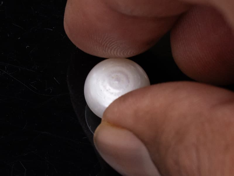 Cultured Pearl Stone (Moti Ratna) 8.56 Carat (9.41 Ratti) Round Shape - View #1