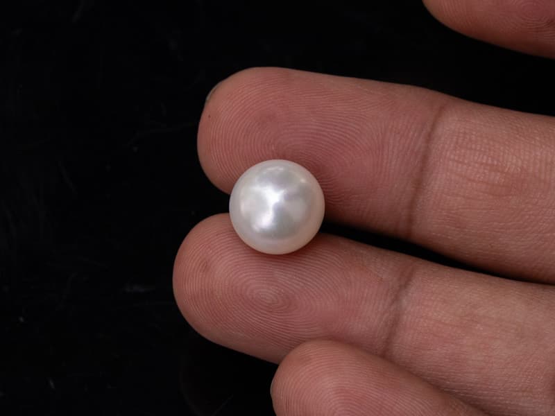 Cultured Pearl Stone (Moti Ratna) 9.97 Carat (10.96 Ratti) Round Shape - View #3
