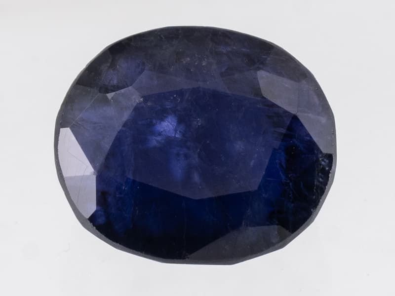 Iolite Stone (Kaka Neeli Stone) 7.74 Carat (8.51 Ratti) Oval Mix Cut - Certified Natural - View #1