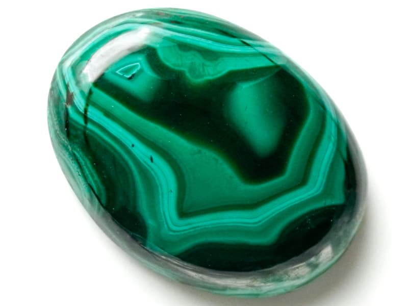 Natural Malachite Stone 13.73 Carat (15.09 Ratti) Oval Cabochon