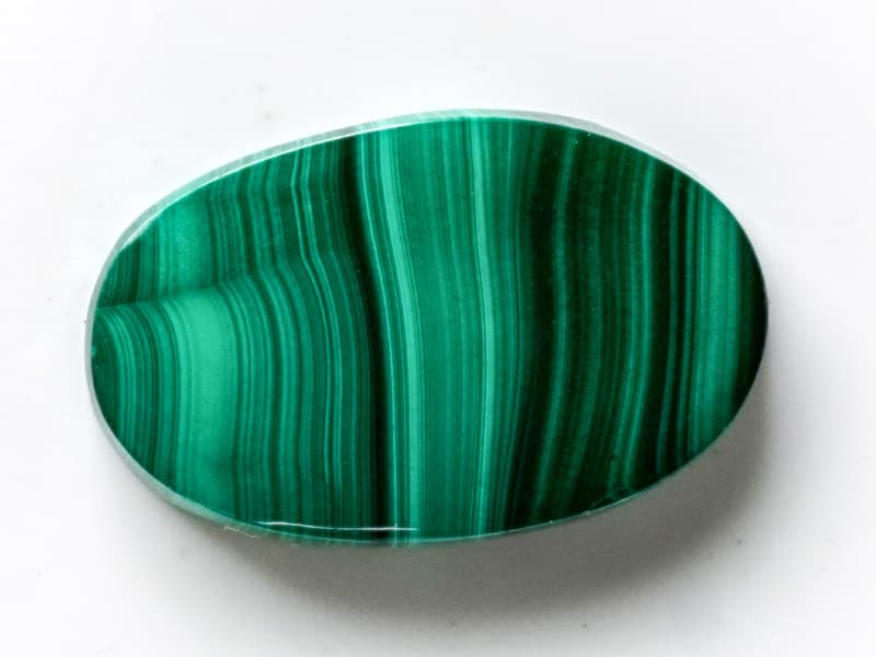Natural Malachite Stone 9.99 Carat (10.98 Ratti) Oval Cabochon