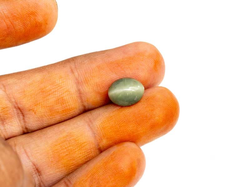 Quartz Cat's Eye (Lahsuniya) 4.28 Carat (4.70 Ratti) Cabochon - View #3