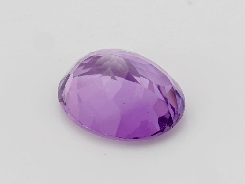 Certified Natural Amethyst Stone (Jamunia) 6.12 Carat (6.73 Ratti) Oval Shape - View #4