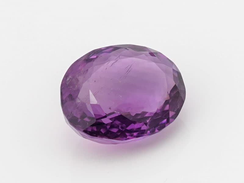 Certified Natural Amethyst Stone (Jamunia) 6.13 Carat (6.74 Ratti) Oval Shape - View #2