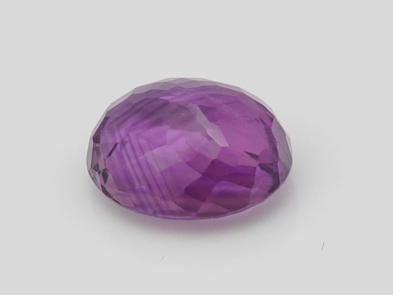 Certified Natural Amethyst Stone (Jamunia) 6.13 Carat (6.74 Ratti) Oval Shape - View #4