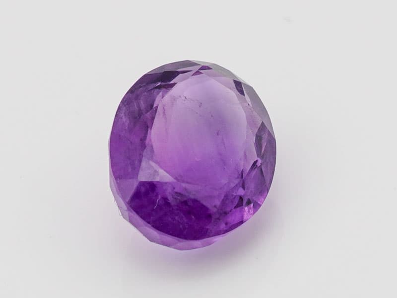 Certified Natural Amethyst Stone (Jamunia) 6.53 Carat (7.18 Ratti) Oval Shape - View #2