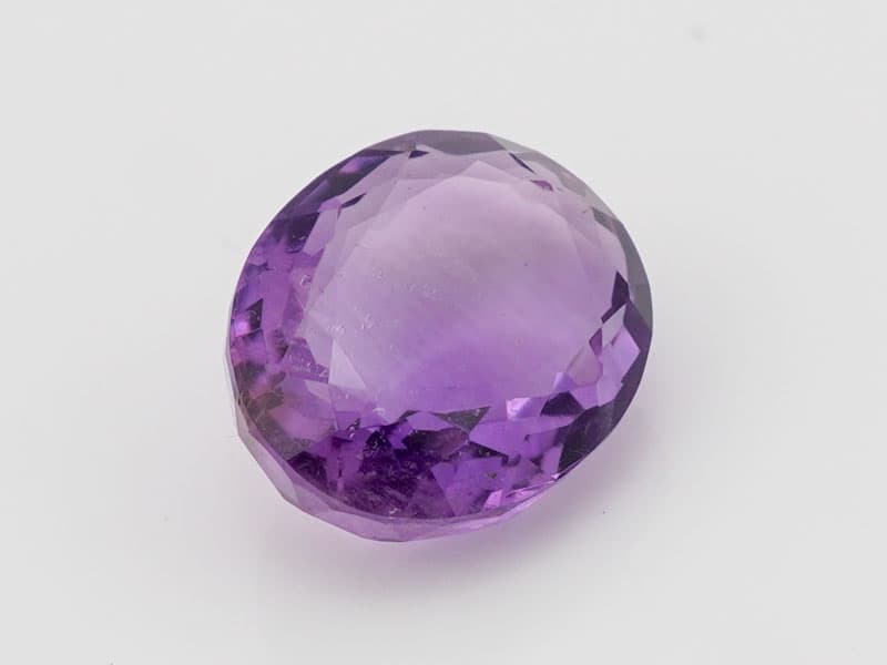 Certified Natural Amethyst Stone (Jamunia) 6.66 Carat (7.32 Ratti) Oval Shape - View #2