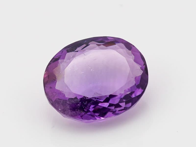 Certified Natural Amethyst Stone (Jamunia) 6.66 Carat (7.32 Ratti) Oval Shape