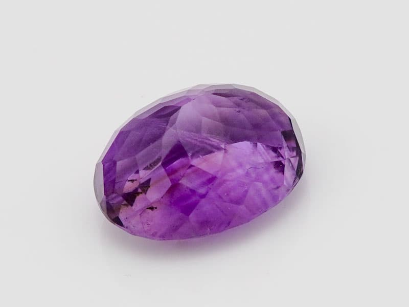 Certified Natural Amethyst Stone (Jamunia) 6.77 Carat (7.44 Ratti) Oval Shape - View #4