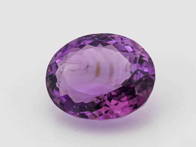 Certified Natural Amethyst Stone (Jamunia) 7.43 Carat (8.16 Ratti) Oval Shape - View #2