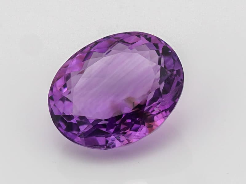 Certified Natural Amethyst Stone (Jamunia) 7.43 Carat (8.16 Ratti) Oval Shape