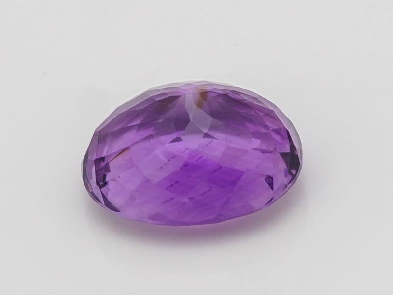 Certified Natural Amethyst Stone (Jamunia) 7.43 Carat (8.16 Ratti) Oval Shape - View #4