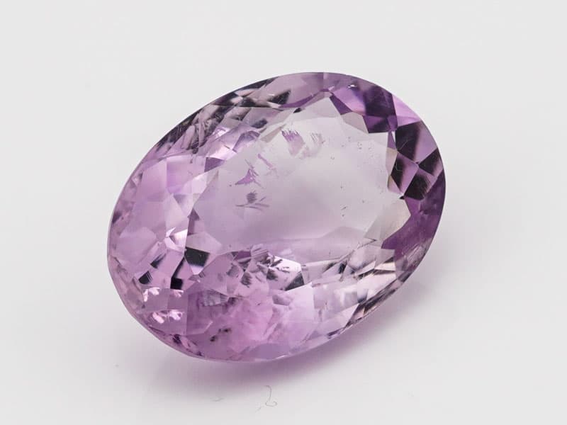Certified Natural Amethyst Stone (Jamunia) 7.47 Carat (8.21 Ratti) Oval Shape - View #2