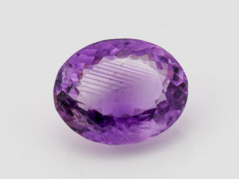 Certified Natural Amethyst Stone (Jamunia) 7.77 Carat (8.54 Ratti) Oval Shape - View #2